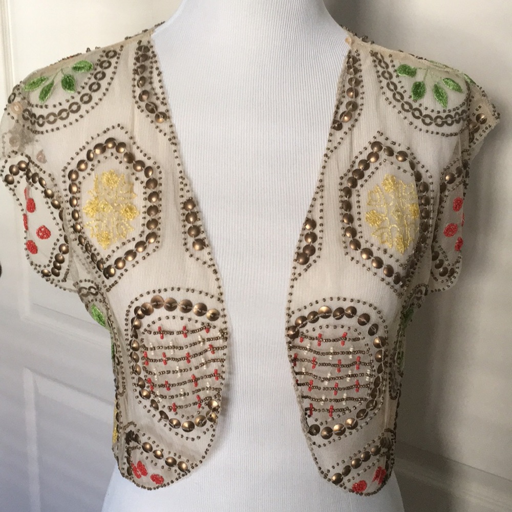 Free People Beaded Bolero by Moyna